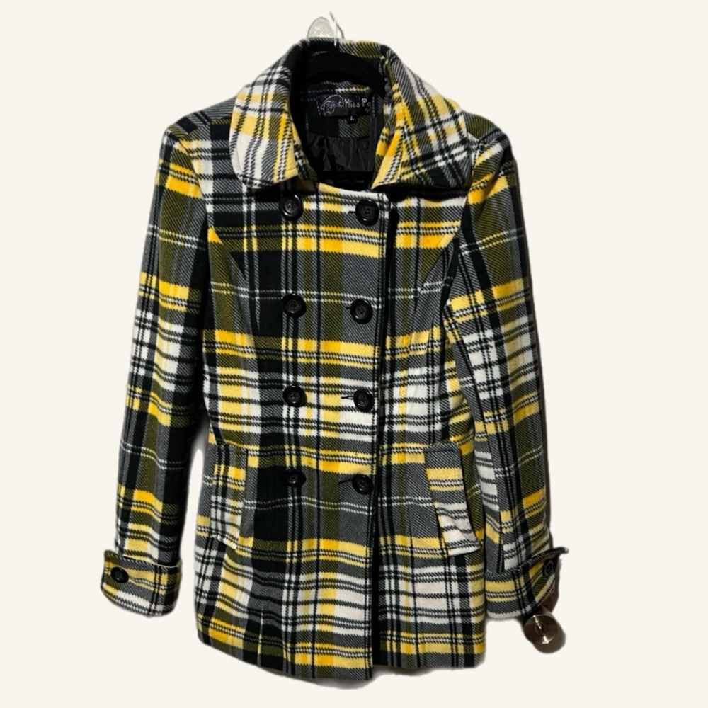 Miss Posh peacock Black and yellow jacket y2k clueless size large‎